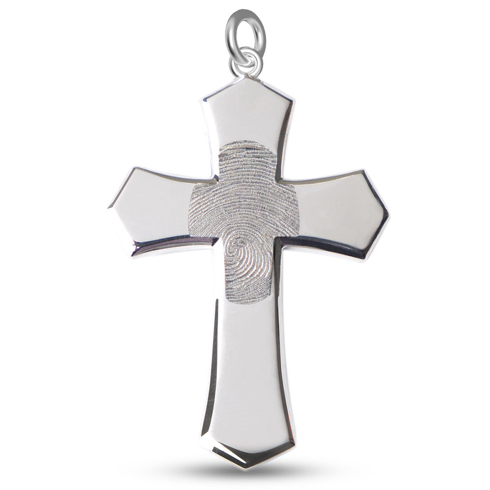 Cross Fingerprint Pendant - Front Range