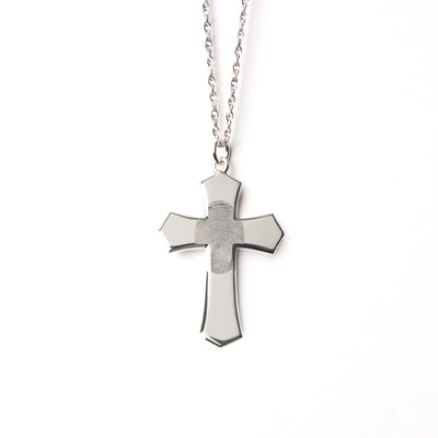 Cross Fingerprint Pendant - Belk