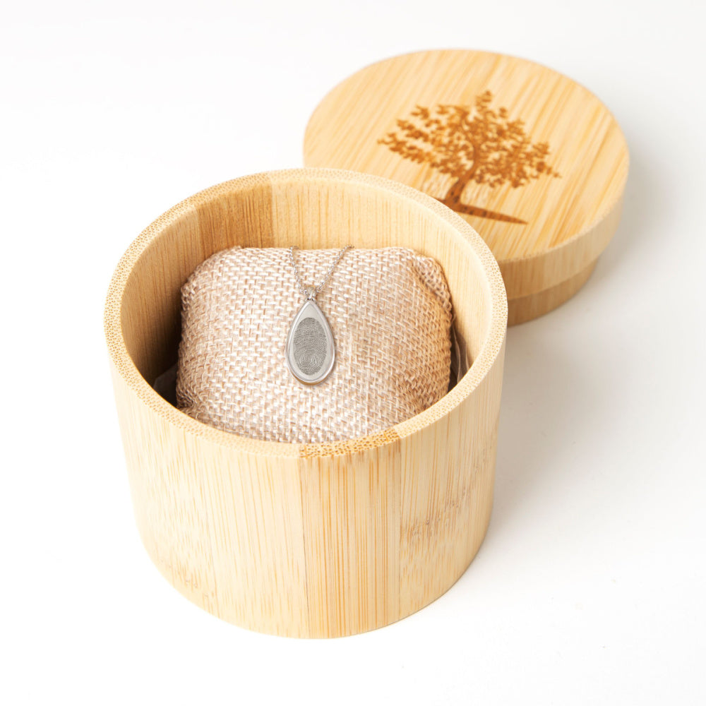 Teardrop Fingerprint Pendant - Weddle