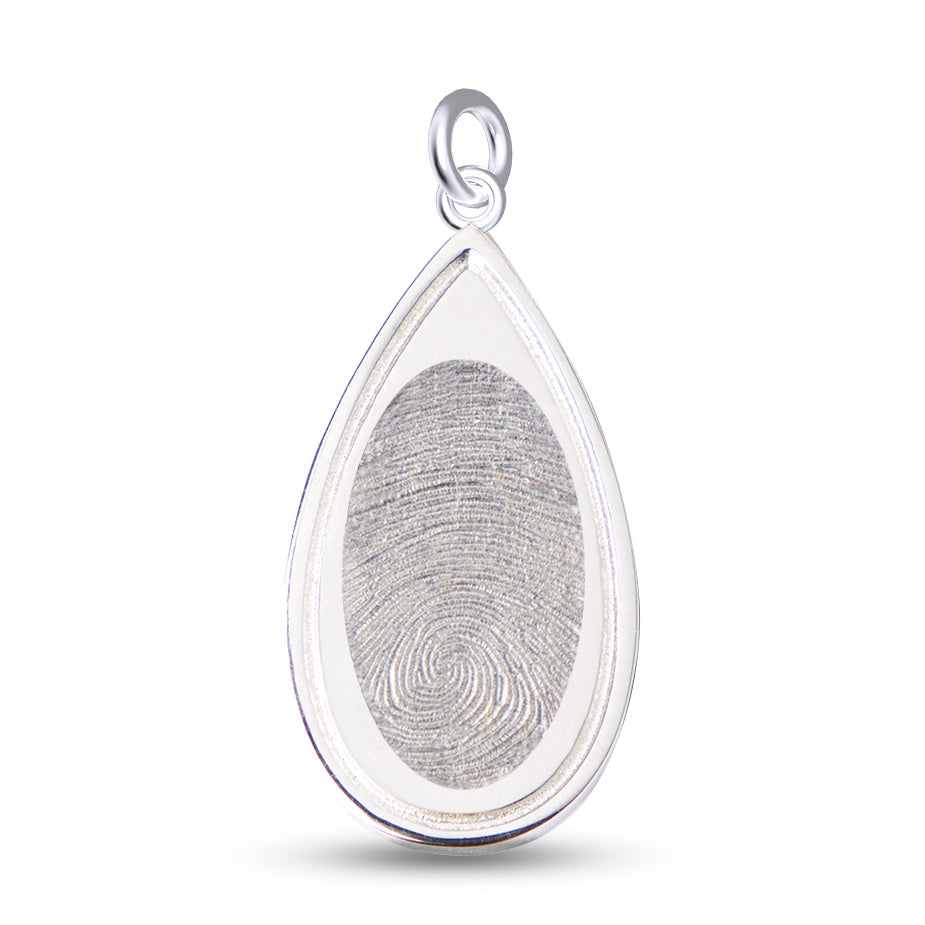 Teardrop Fingerprint Pendant - Two Rivers