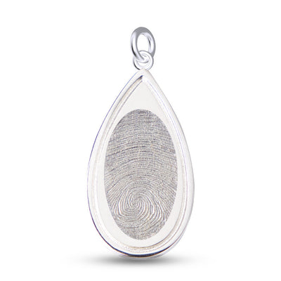 Teardrop Fingerprint Pendant - Two Rivers